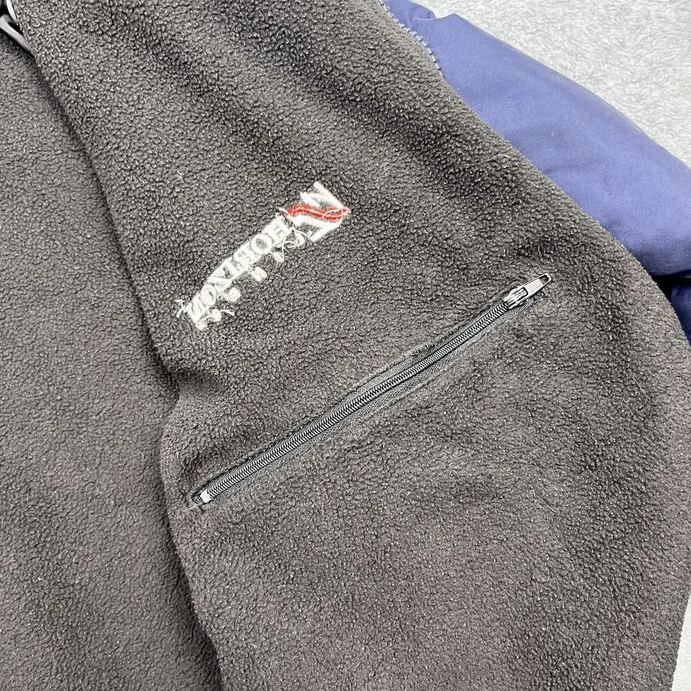 Harriton Full Zip Fleece Lined Windbreaker Jacket Navy Men’s XL Back Embroidered